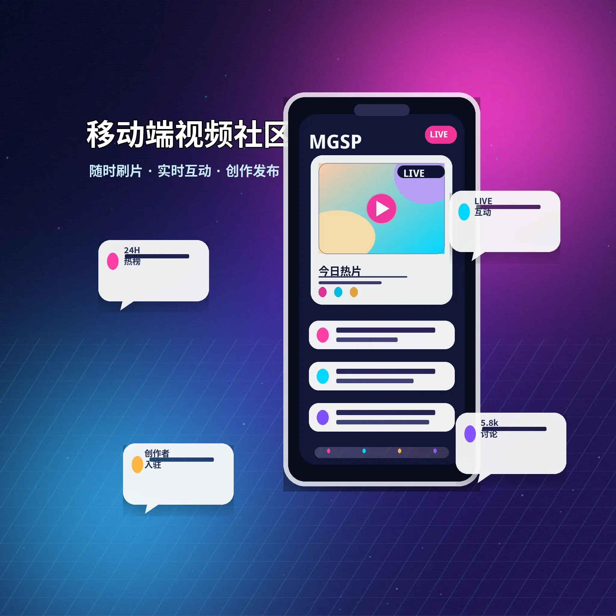 蘑菇视频APP服务与视频社区展示